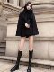 Korean Style Internet Celebrity Black Cape Coat for Women, Autumn 2025 New Versatile Loose Stand-Up Collar Woolen Coat, Mid-Length