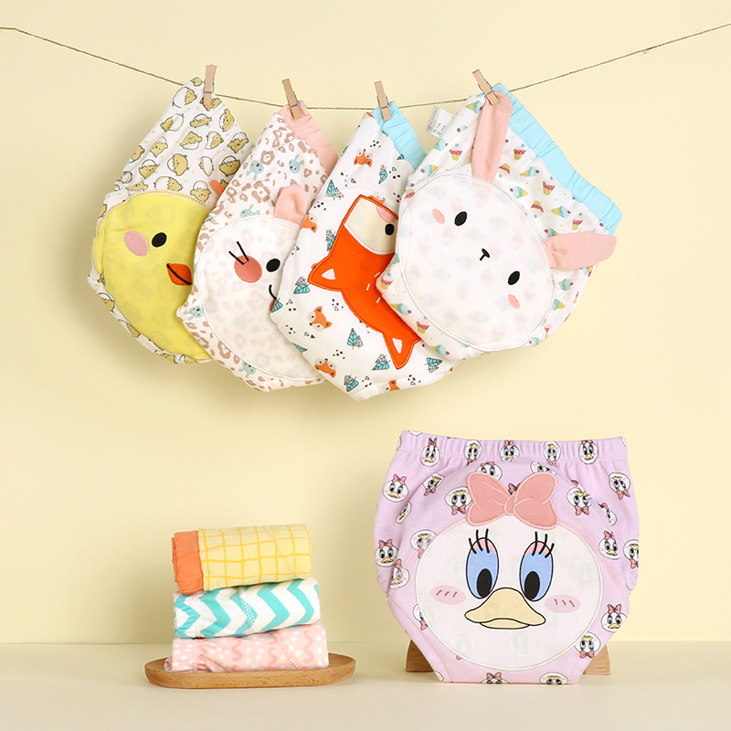 Baby toilet training pants men's and women's cotton waterproof washable diaper-proof baby diaper pants urine-proof underwear summer