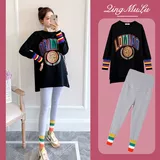 Термобелье, осенний комплект, длинный лонгслив, футболка для беременных, средней длины