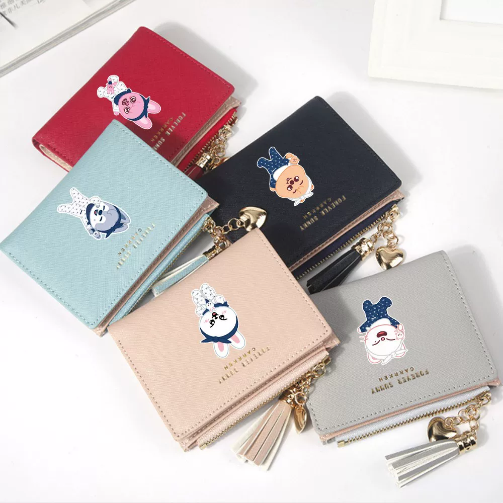 Stray Kids сочетание Go Surrounding Surrounding Surrounding Short Wallet SKZOO та же мультфильмовая Sutu Fun Qianzao
