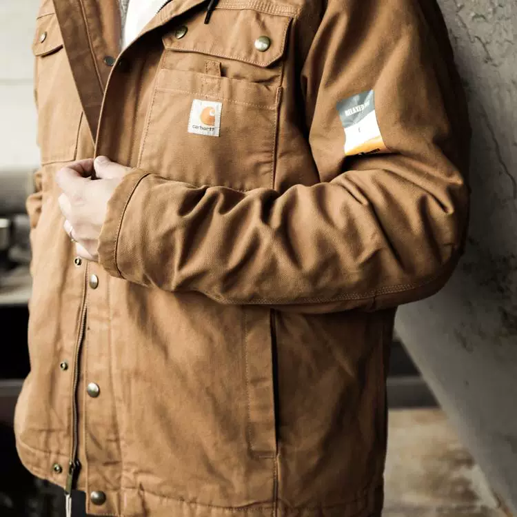 Поддержка идентификации Carhartt Carhartt 103826 бархатистая утолщённая куртка повседневная мужская рабочая куртка модная осень-зима