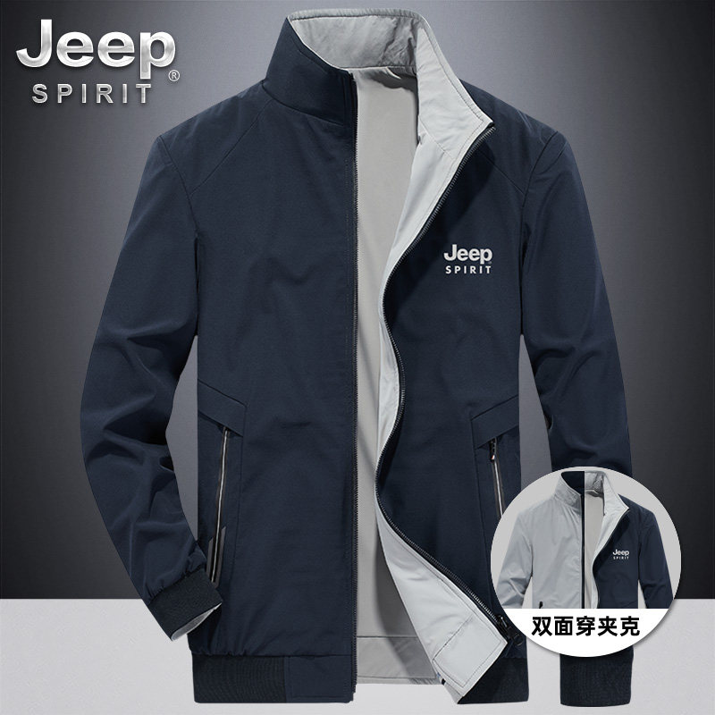 Jeep, двусторонная повседневная модная куртка, подходит для весны и осени