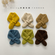 ins autumn and winter infants and young children versatile solid color childrens knitted wool soft scarf men and women baby warm neck scarf