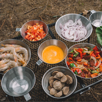 BLACKDEER black deer stainless steel dishes soup plate outdoor camping camping picnic tableware soup rice bowl plate