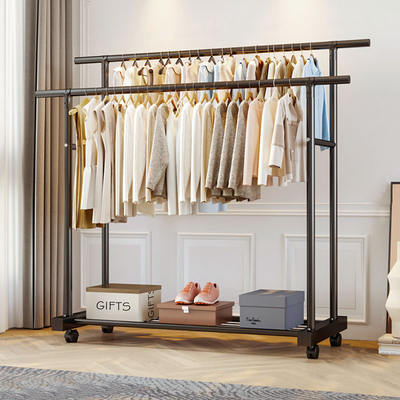 Simple coat rack, floor-standing, bedroom, household clothes hanger, dormitory folding clothes drying pole, balcony drying rack
