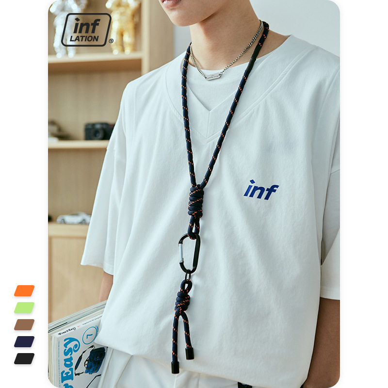 Chao brand key chain double line color color car pendant men and women couple decoration with paratrooper rope knot accessories hanging accessories