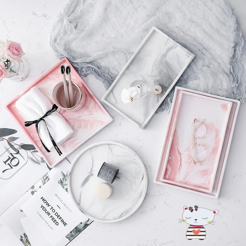 XY Nordic ceramic plate to receive dish fragrance based jewelry for wash toilet marble tray in a cup