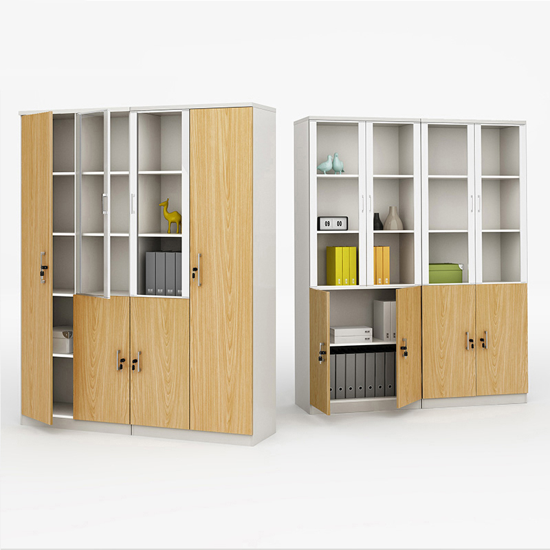 Office furniture office cabinet floor filing cabinet wooden bookcase with lock storage cabinet maple color office cabinet