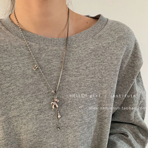 Korean sweater chain 2021 New trendo girl long pendant sweater necklace high-end retro autumn and winter simple versatile