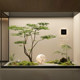 Advanced Simulated Green Plant Landscaping Combination for Indoor Hall Decoration and Scene Arrangement, Including Artificial Trees and Biomimetic Plants