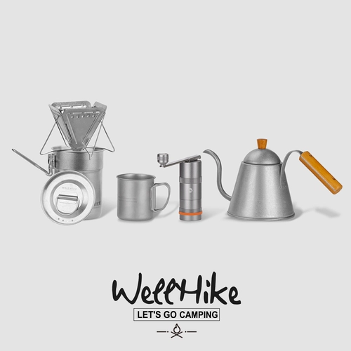 WELLHIKE Кофейная воронка для кемпинга, ретро экстракт из нержавеющей стали