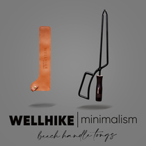 Send leather cover WELLHIKE outdoor fire tongs barbecue camping picnic charcoal clips long wild pick up garbage tongs