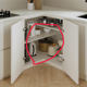 No installation pull-out cabinet pull-out basket cultural creative tableware