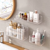 Полка для туалетной комнаты, настенная, без дырокола, полка для ванной комнаты, туалет, умывальник, настенный ящик для хранения косметики