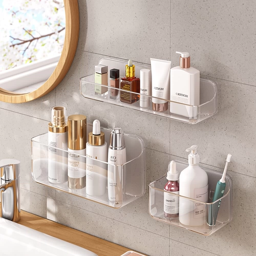 Полка для туалетной комнаты, настенная, без дырокола, полка для ванной комнаты, туалет, умывальник, настенный ящик для хранения косметики