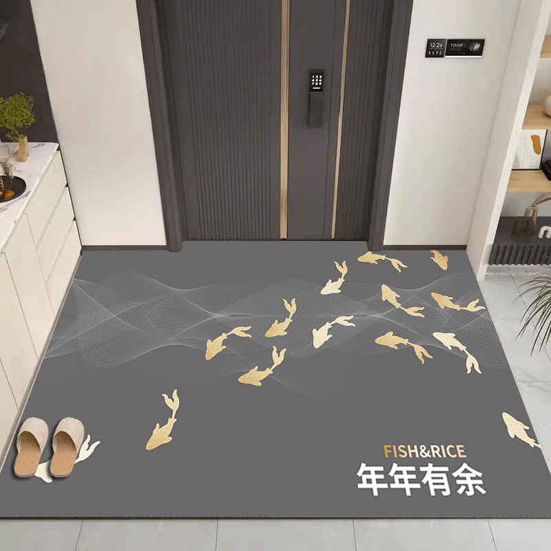PVC entrance door mat entrance door entrance door entrance door cushion bedroom home carpeted foot foot mat can scrub-Taobao