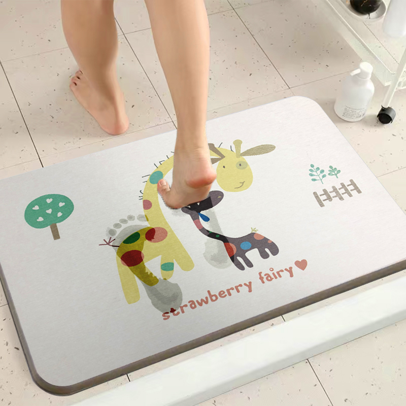 Natural diatom mud water cooling pad soil speed anti-slip mattress mattress bathroom toilet hands-on mat doorway mat