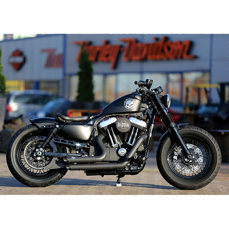 Haremores 883 1200 sportspersons retrofit the short Fried Street VH Exhaust Pipe Full Section Straight Line Shotgun Tubes