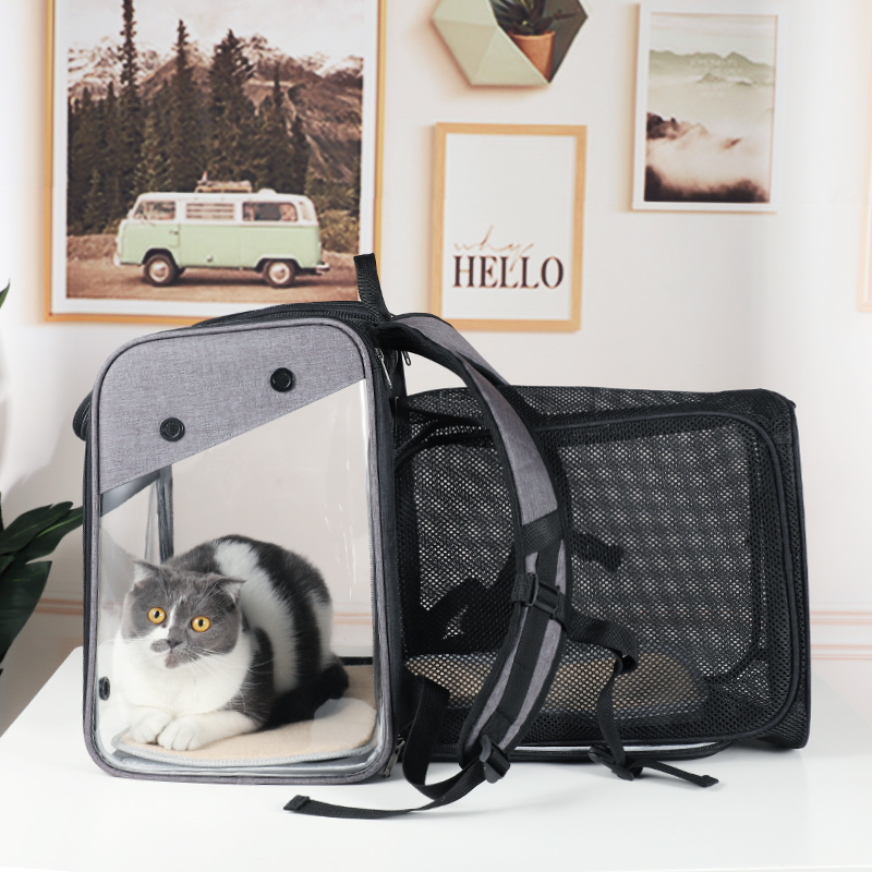 2021 spring transparent cat backpack outdoor breathable folding space capsule large space out portable dog backpack