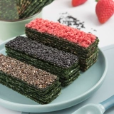 [Маленькие оленя Blue_black Sesame Sea Moss Cycles] дети беременные дети едят закуски морской мх хрустящий