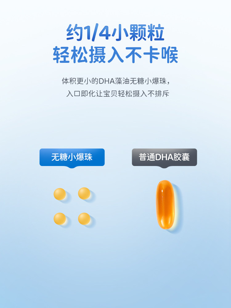 [Little Deer Lanlan Multi-Nutrient Sugar-Free Small Beads]Dha Algae Oil Vitamin D Lutein Ester