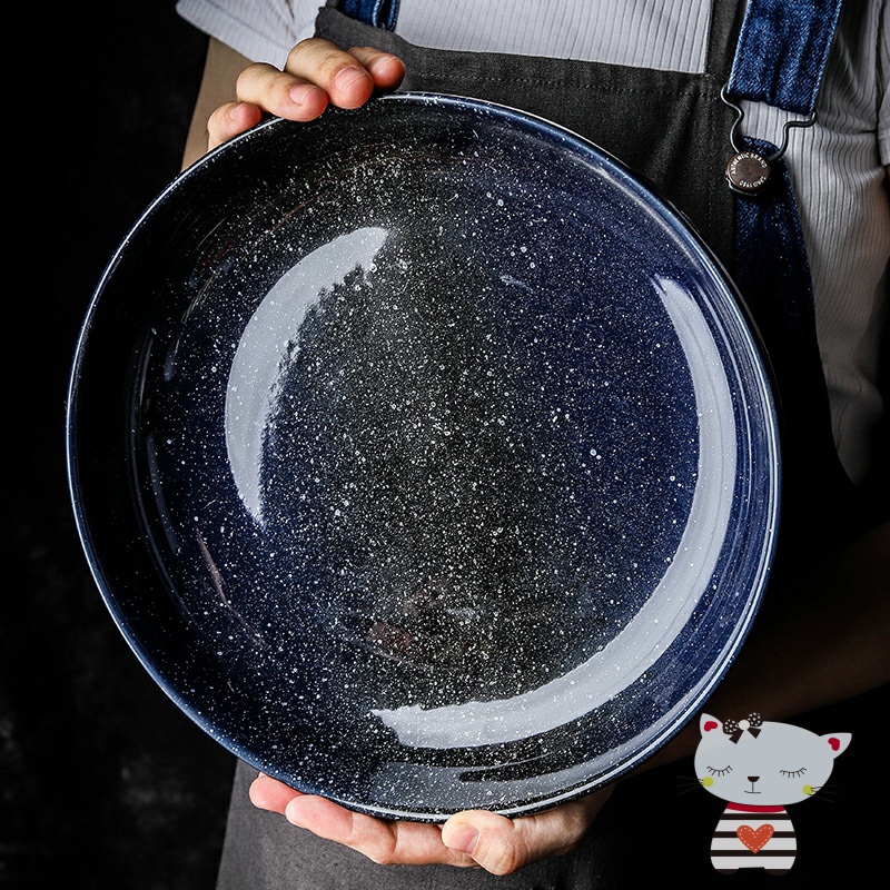 LED home 10 inch ceramic tableware boiled fish pickled fish bowl crawfish deep dish soup bowl bowl dish soup basin