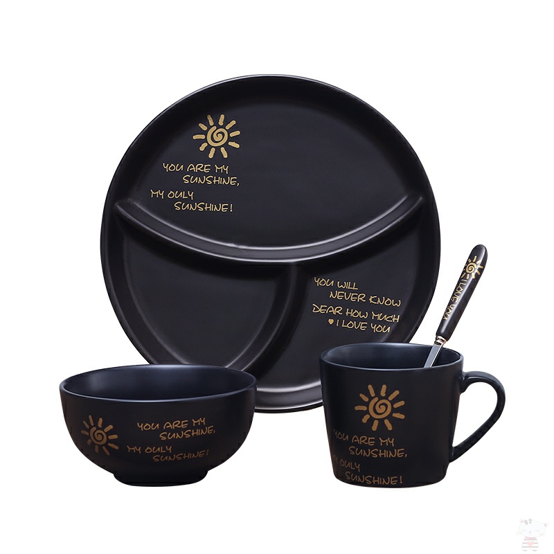 Utsuwa breakfast ceramic plate frame plate reduced fat to reduce weight policy plate disc separator plate tableware three children
