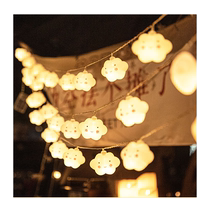 Night market stall car atmosphere light barbecue shop street stall car trunk decorative light rainbow string light LED colorful light string