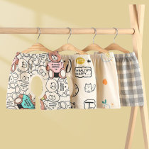 Baby crotchless pants for boys category A summer pure cotton childrens pants cute cartoon thin pants baby boy shorts