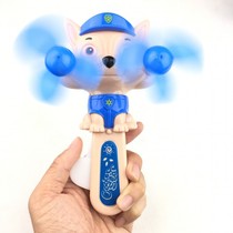 Hand press fan Wang Wang armed with a small fan mini dog dog team double head manual summer hot selling childrens toys