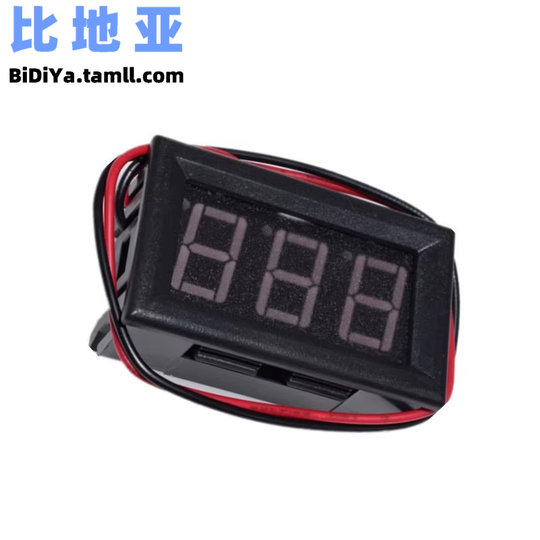 Two-Wire Dc5V-120V Dc Digital Display Voltmeter Digital Voltage Meter Head Electric Vehicle Meter Head Anti-Reverse Connection 0.56
