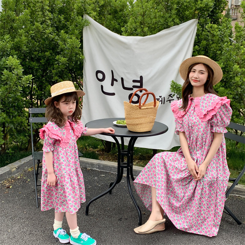 Pro-Son Dress Girl Foreign Dress Summer Dress New Dress Korean Version Trendy Foreign Pie Princess Nepotism Red Fried Street Mother Women Dress