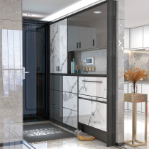 Ultra-thin shoe cabinet aisle narrow and high vertical large-capacity custom household debris collection cabinet locker