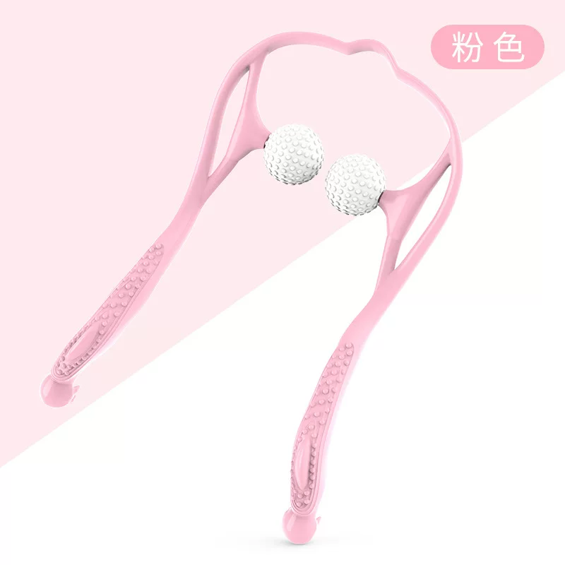 智岚颈部按摩小夹子肩颈滚轮按摩经络家用手持式颈椎按摩器手动夹
