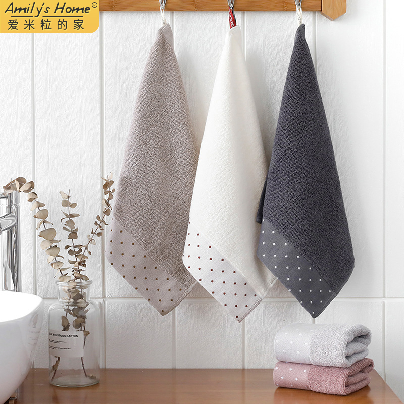 Kitchen Hand Towel, Hanging Type, Pure Cotton, Absorbent, Bathroom Hand Towel, Toilet All-Cotton Hand Towel