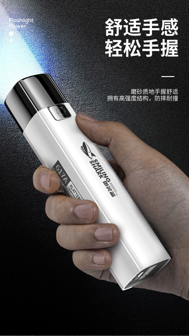 CRISPI 迷你充电 强光手电 IPX6级防水 图2