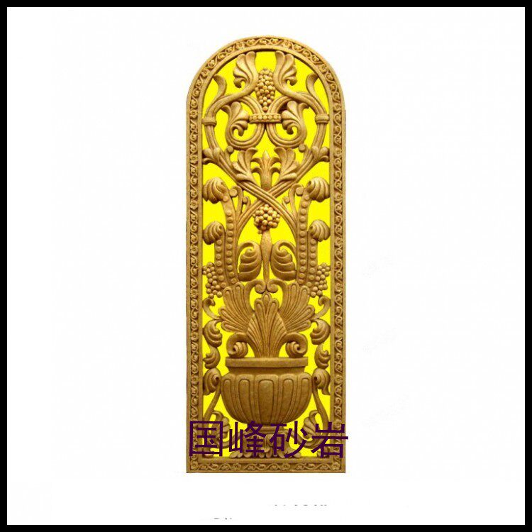 Guofeng artificial sandstone relief murals curved hollow fiberglass making TV background wall decoration materials