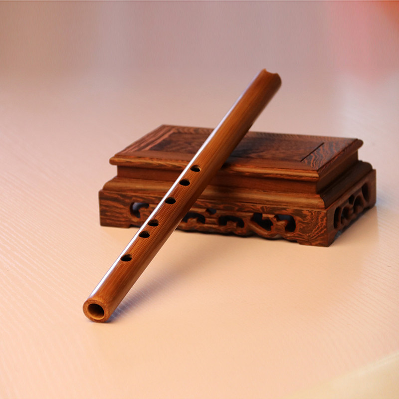 Dongxiao Musical Instrument Short Xiao Carry-on hard bamboo 6 holes Adult beginner Zero foundation small professional playing ethnic supine flute