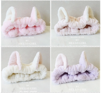 Simple restraint headband three-dimensional cat ears headband cartoon hair accessories makeup Korean cute headband non-slip makeup remover