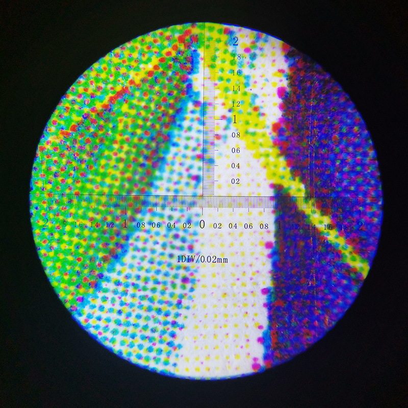 led magnifier -40 times magnifying glass with scale 0-02mm microscope textile printing identification