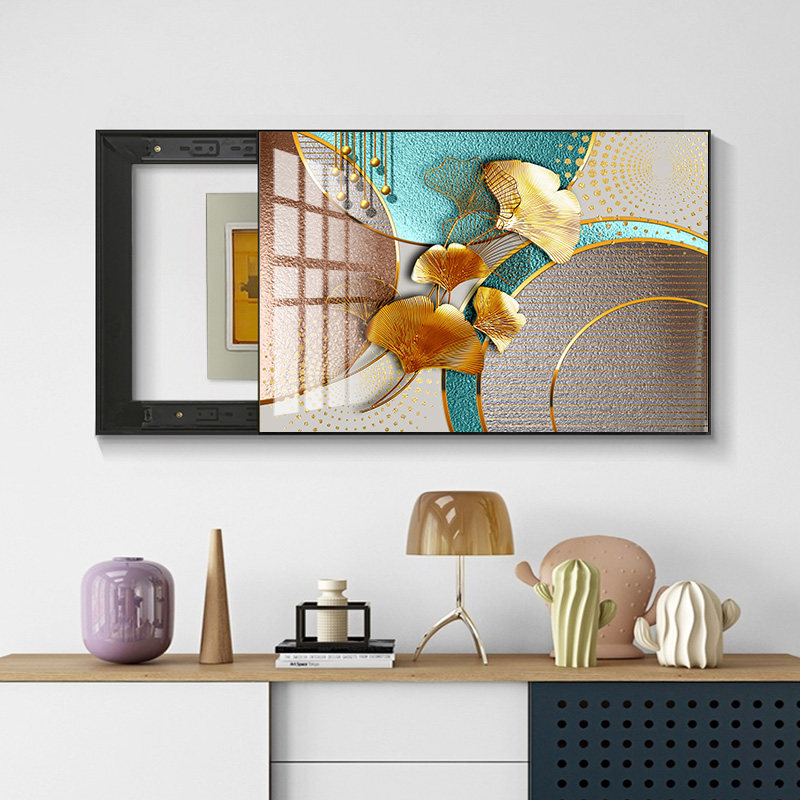 Modern simple watch box decoration painting abstract distribution box hanging painting blocking power supply gate box crystalline painting