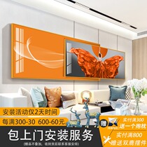 Modern minimalist living-room decoration painting Atmosphere sofa Background wall hanging painting superimposed painting mural inlaid with crystal porcelain painting girl