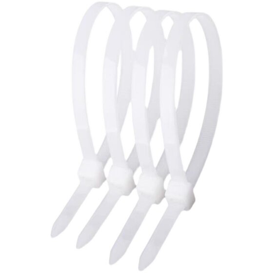 Grade A nylon plastic cable ties 100 pcs/pack White self-locking buckle cable ties strong tension cable ties