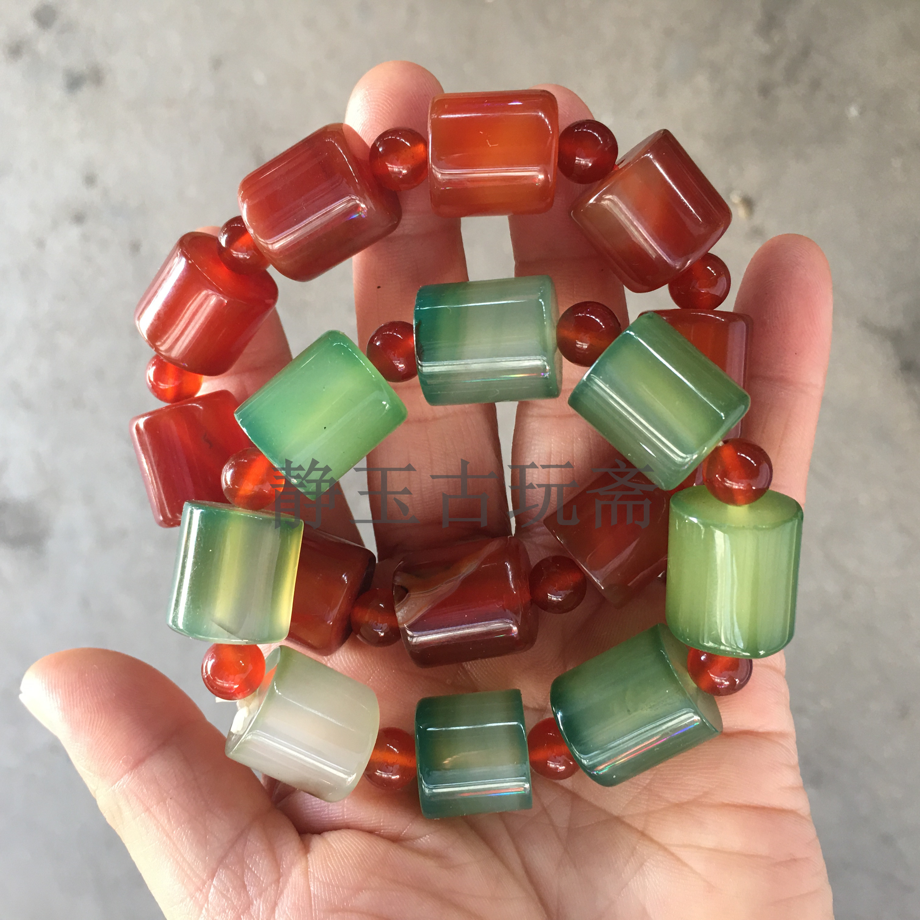 Antique various colors Manau men's and women's hand strings bottom color good no impurities with natural stride good agate round beaded hand strings