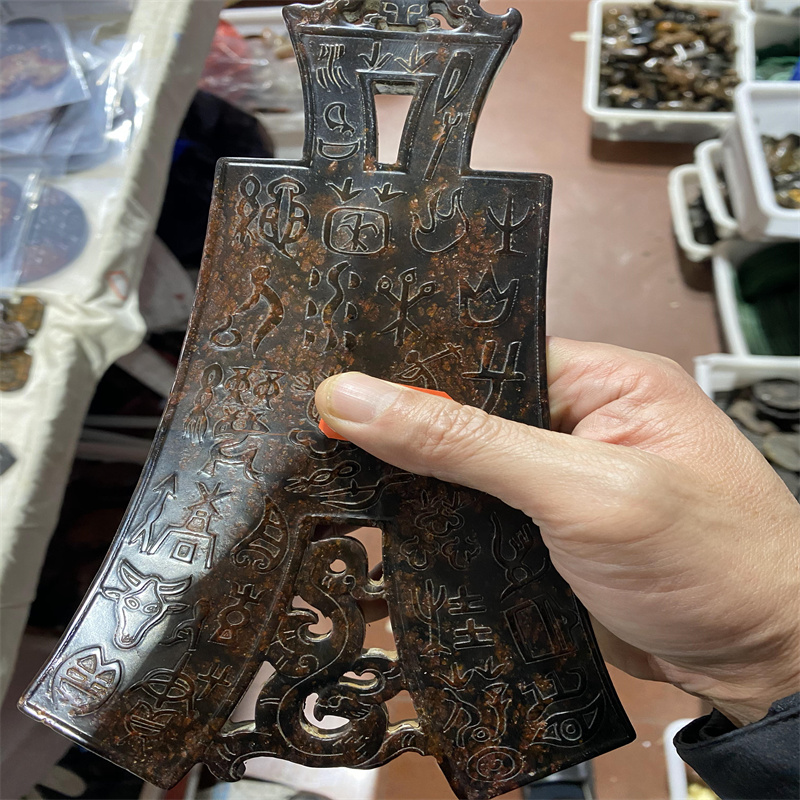 Axe copying country of various coins and jade coins of old jade coin Yuyu old currency hanging piece of knife coin