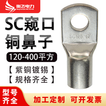 SC120 150 185 240 300 SPET cold pressed copper nose terminal terminal line wire with tin galvanized short