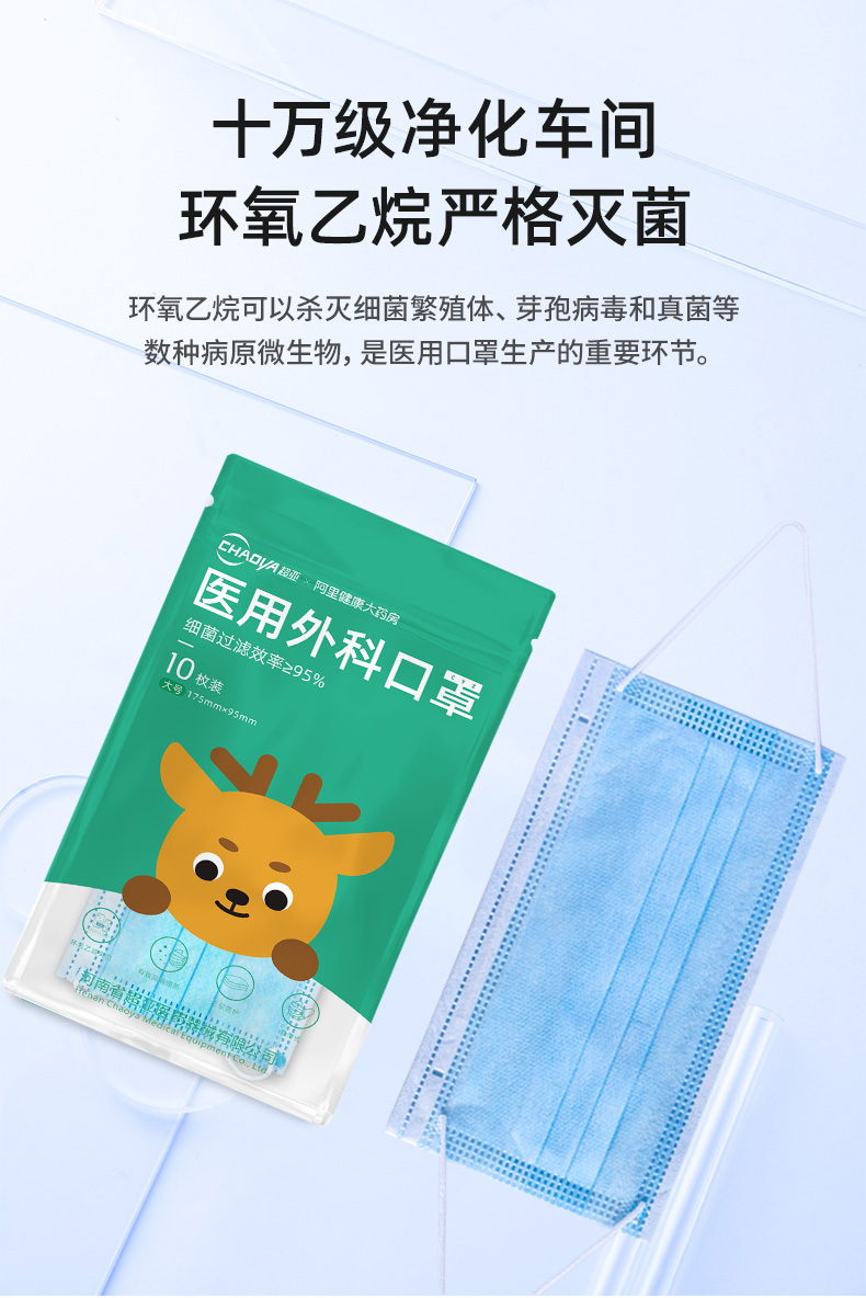 阿里健康大药房 超亚 成人/儿童 医用外科口罩 100片 图5