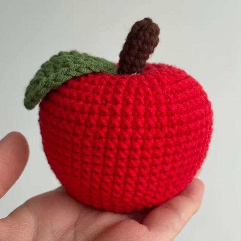 Christmas Eve Handmade Apple DIY Knitting Yarn Crochet Hook Ornament for Best Friend Material Gift New