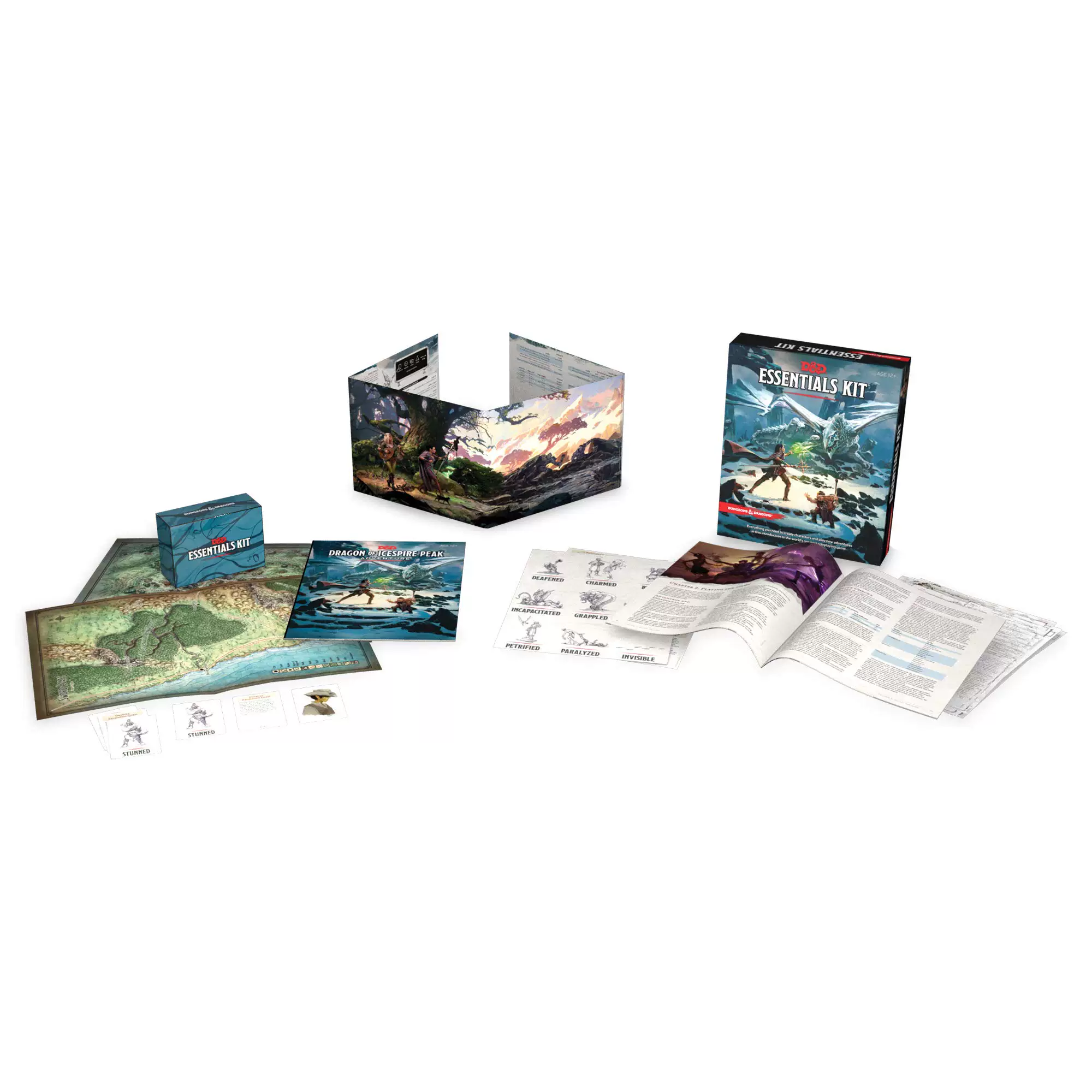 Ключевой набор инструментов оригинал на английском для Spot Dungeons & Dragons Essentials Kit (включая кубики) фэнтезийная настольная ролевая игра входной набор 9780786966837