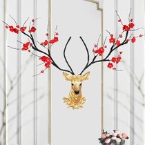 Living room wall-mounted Chaeka Deer Head Decoration TV Background Wall Pendants Decoration of the wall hanging decoration on the wall